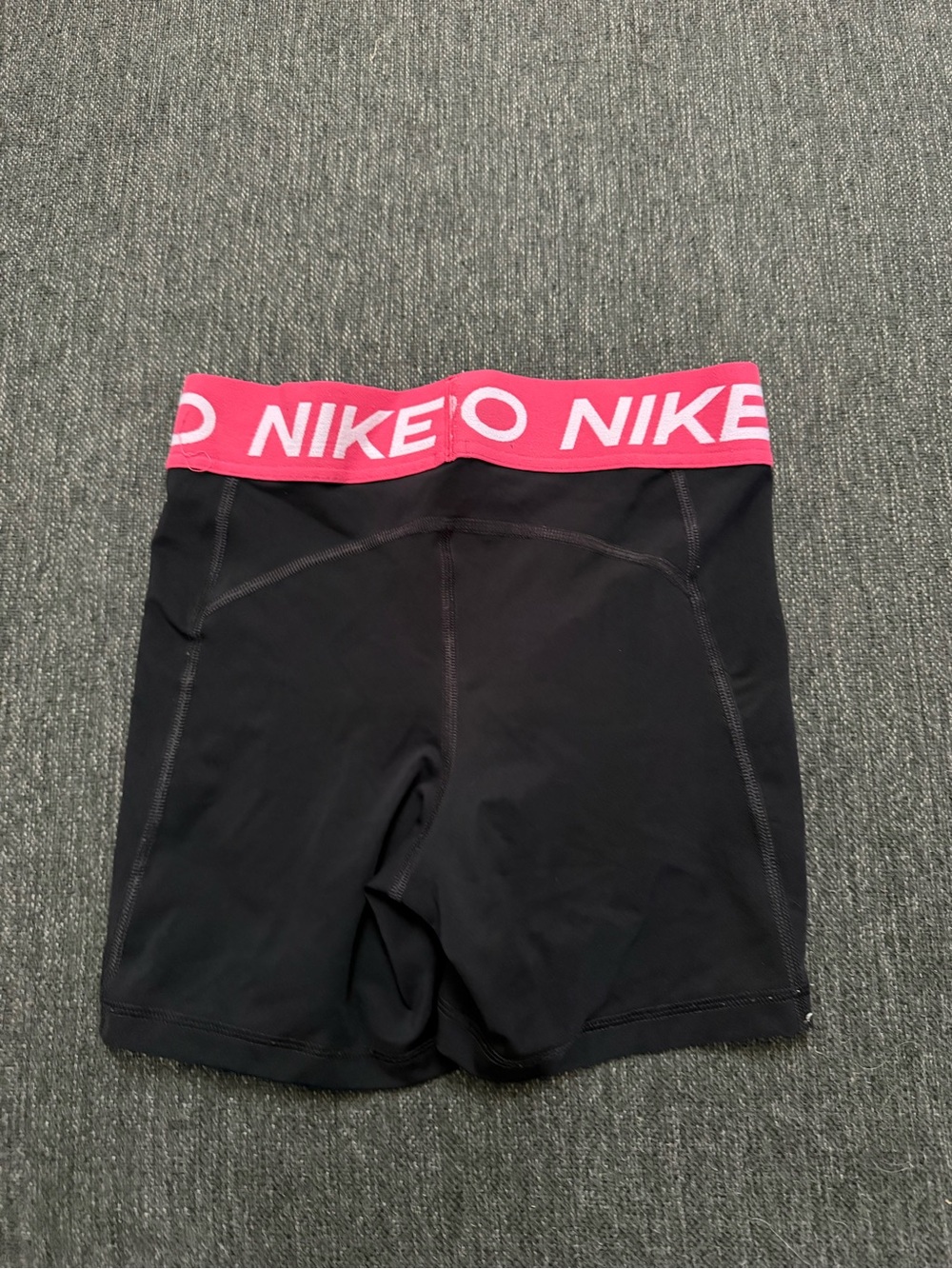 Women’s Nike Pro Black Compression Shorts with Pink Waistband size Medium - Picture 6 of 9